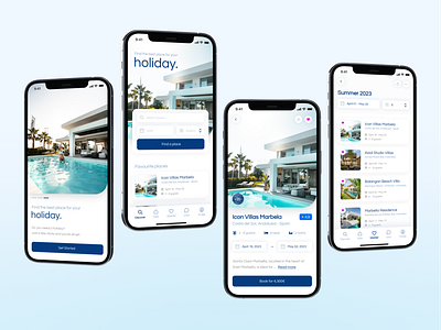 Accommodation booking app accommodation app application booking design discover graphic design holiday list mobile app search summer ui design ux desing vacation wishlist