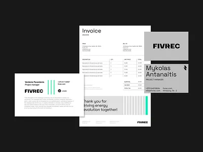 Fivrec | Brand Tools brand identity brand tools brandbook brandbook mark branding business cards card design design design exploration illustration invoice design logo creation logotype ui user experience ux visual identity