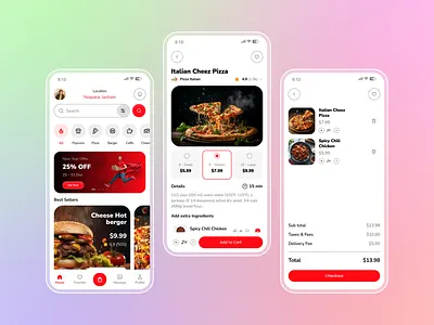 Food Delivery App – Minimal & Modern UI Exploration app ui food app food delivery food delivery app food delivery app ui food delivery app ui design graphic design minimal