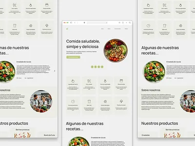 Healthy Food Website – Exploración de Landing Page healthyfood landing landingpage saludable sitio web ui website