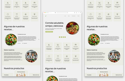 Healthy Food Website – Exploración de Landing Page healthyfood landing landingpage saludable sitio web ui website