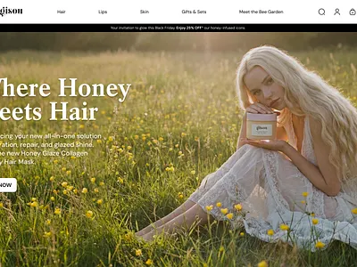 Gisou E-Commerce Website skincare ux web
