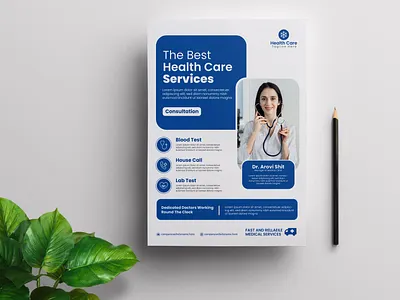 Modern & Creative Medical Flyer Design a4 bannerdesign branding cover coverletter creative design design flayer graphic design illustration medical flyer medical services modern flyer poster print print design