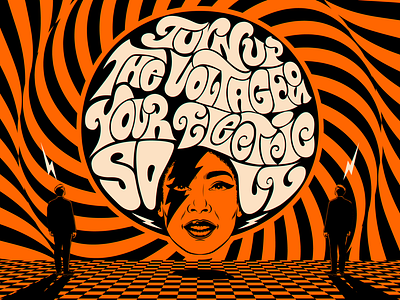 Electric Soul afro design funk funky groovy hand lettering illustration lettering psychedelic retro soul swash tipografia type typography vector vintage