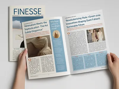 Newsletter graphic design typography