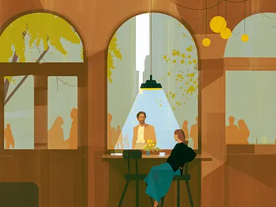 Darya Shnykina for Bumble dating app advertising bumble conceptual illustration darya shnykina dating editorial illustration illustration illustrationart illustrationartist illustrationzone illustrator love