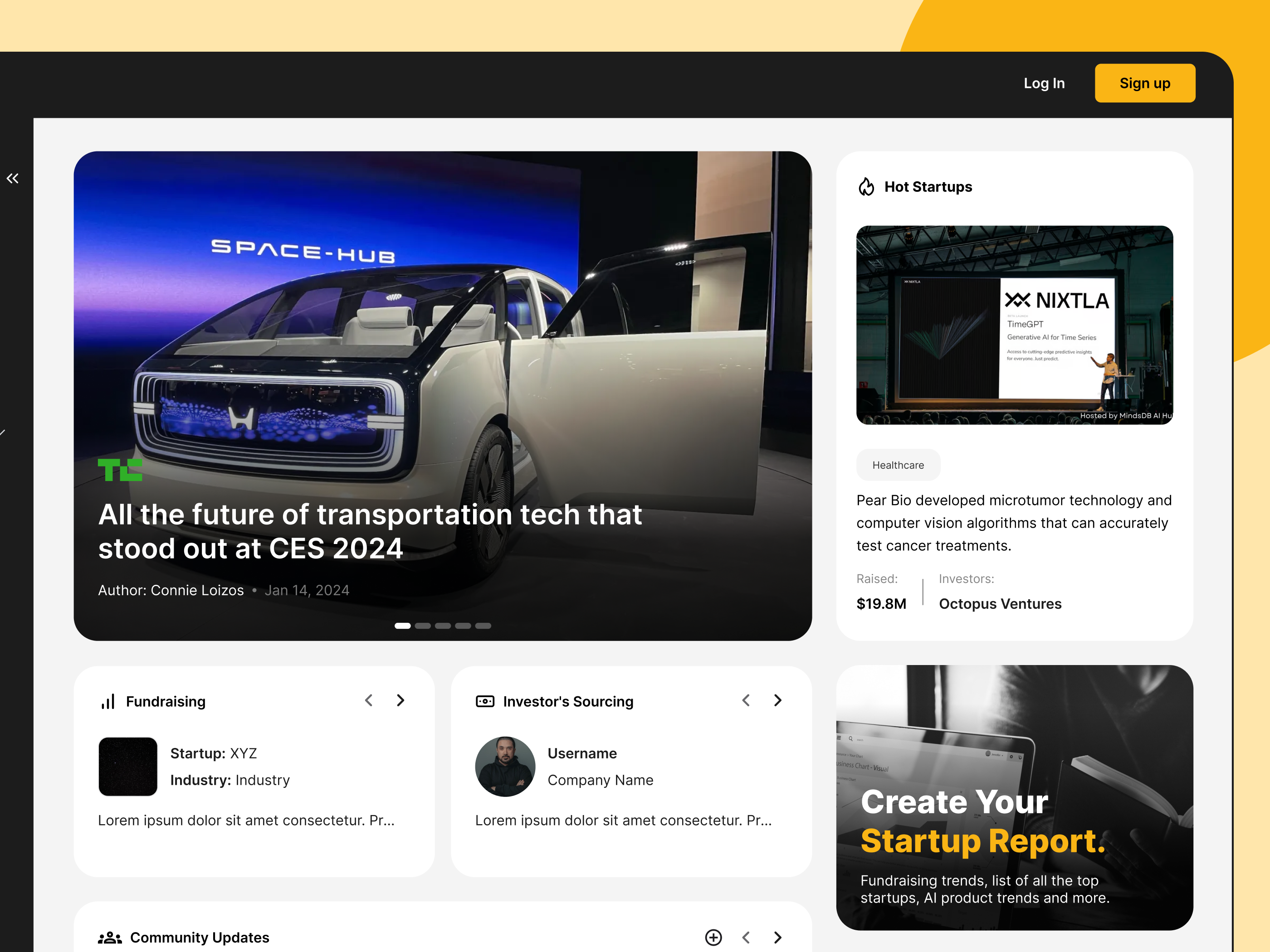 Improved Dashboard Design clean design community corporate dashboard design finance dashboard funding dashboard fundraising dashboard graphic design landing page minimlist design modern design news dashboard space stocks ui uiux user interface ux design web app web design