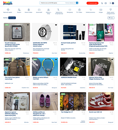 Serbian most popular e-commerce web page redesign app branding design graphic design ui ux