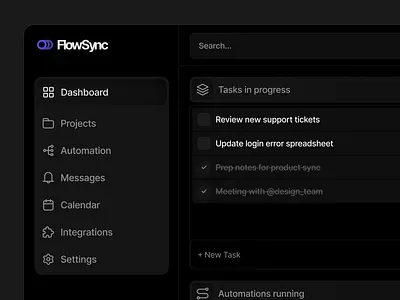 Navbar - Dark Theme black dark theme dashboard navbar navigation saas settings sidebar ui web app