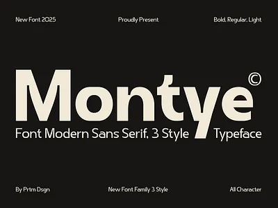 Montye Font Family Modern Sans Serif branding font font family fontinspiration graphic design modern modern sans sans serif simple typeface typography