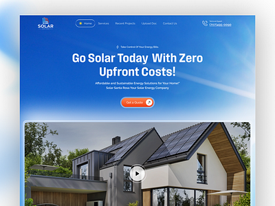 Solar company website design figma design landing page design mockup solar company solar company design solar company website design web design webdesign website website design website design for solar company