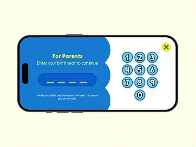 Age Verification Screen age verification app check design game kids mobile parental screen ui ux verification