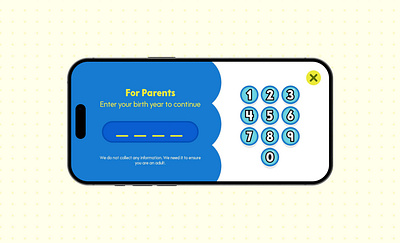 Age Verification Screen age verification app check design game kids mobile parental screen ui ux verification