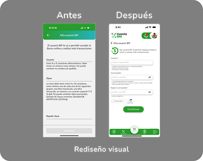 Cuenta DNI - Rediseño Alta usuario BIP rediseño ui ux