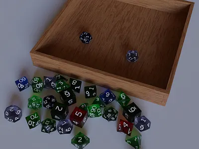 Gaming Dice 3d blender