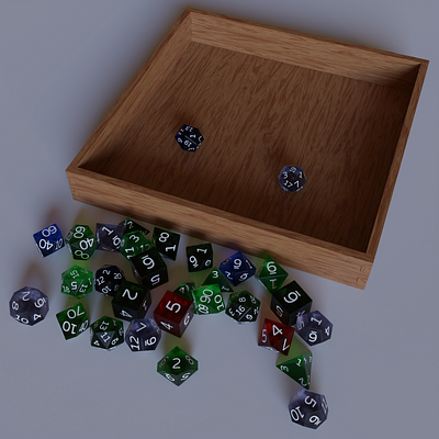 Gaming Dice 3d blender