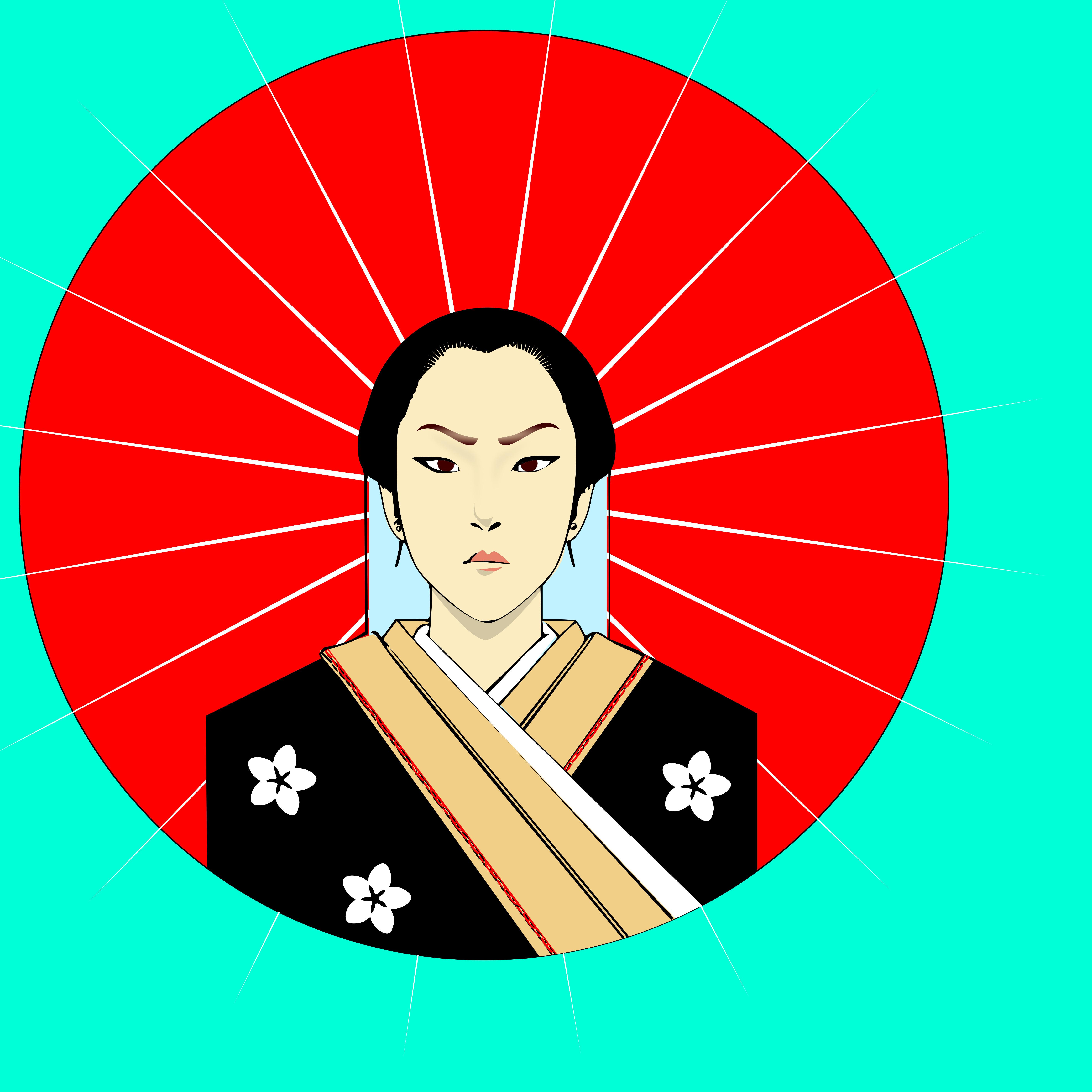 smile? doodle geisha illustration shunte88 smile smiling vector