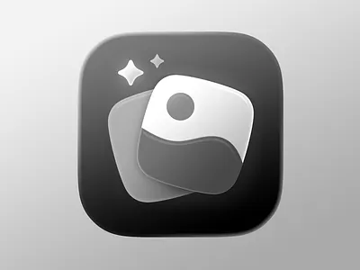 Photo/Video Editor App Icon ai app app icon app icon design cleaner edit editor ios icon ios26 ios26 icon iphone icon landscape liquidglass photo photo editor picture swipe swiping video