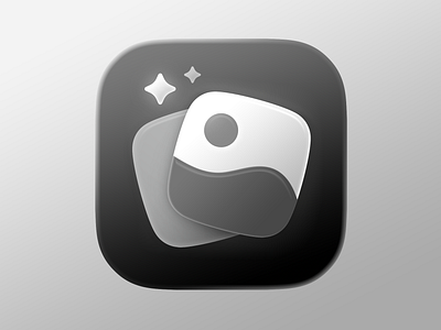 Photo/Video Editor App Icon ai app app icon app icon design cleaner edit editor ios icon ios26 ios26 icon iphone icon landscape liquidglass photo photo editor picture swipe swiping video