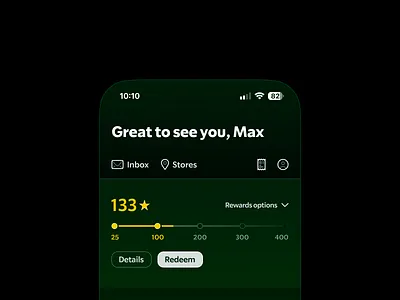 Starbucks iOS Dark Mode Concept buy coffee concept dark gradient home ios iphone mobile mode order redesign starbucks ui ux