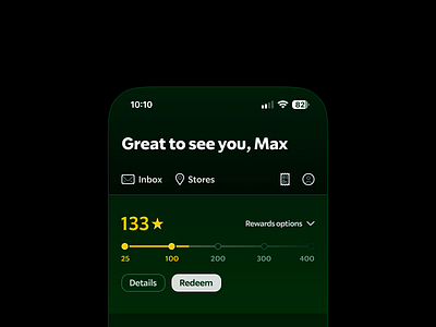 Starbucks iOS Dark Mode Concept buy coffee concept dark gradient home ios iphone mobile mode order redesign starbucks ui ux