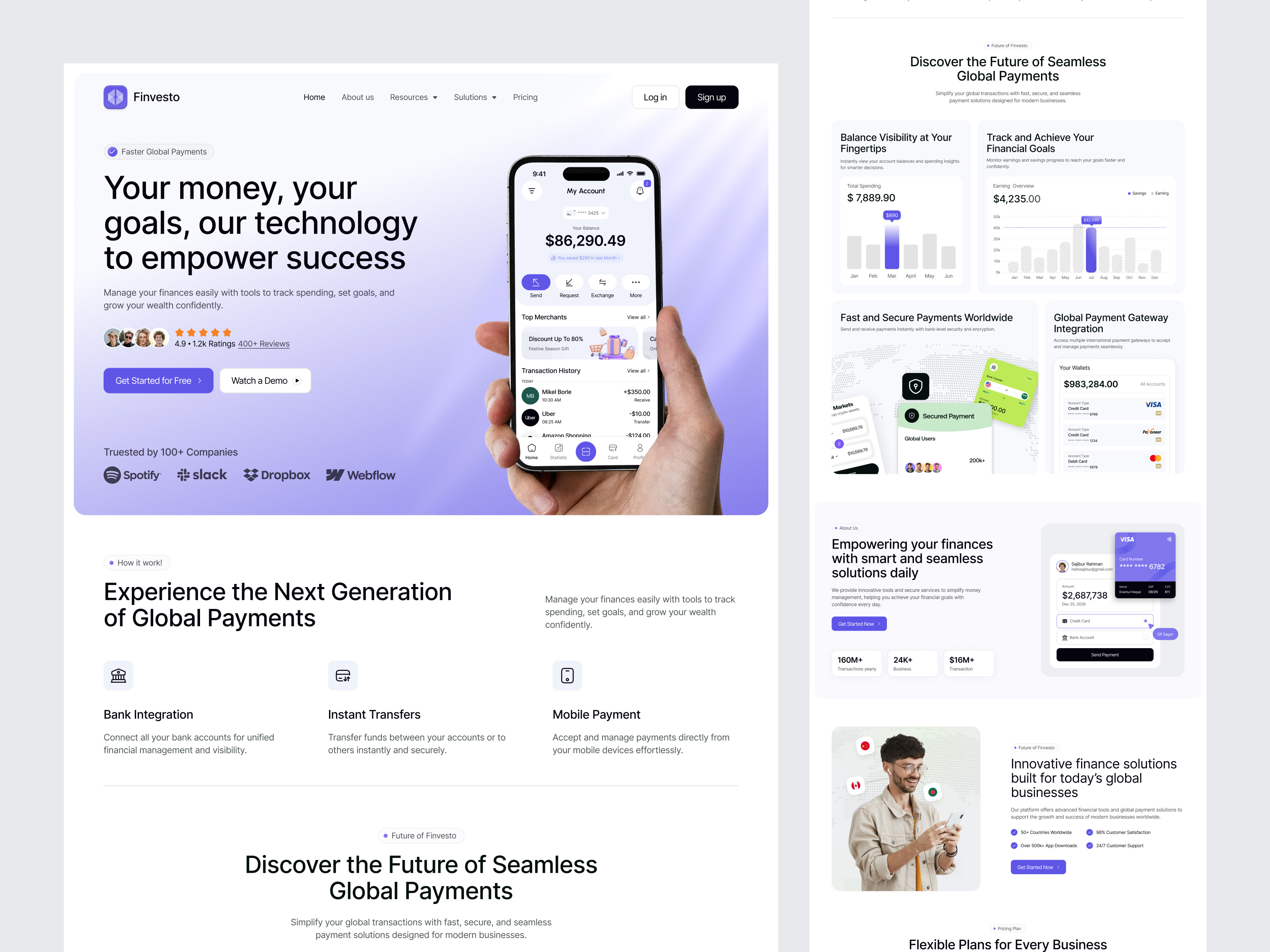 Example of Saas Landing Page