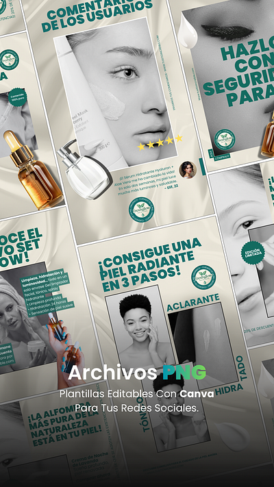 Plantillas para cuidado de la piel 3d branding cosmeticos cosméticos cremas desing dribbbe graphic design marcas plantillas productos