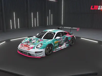 Goodsmile Racing Miku Porsche 911 Livery for Le Mans Ultimate branding car design graphic design livery porsche racing