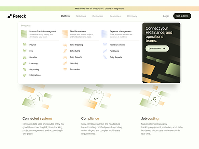Reteck - elements brand branding design digital hero illustration inspiration landing landingpage product ui uiux visual web webdesign