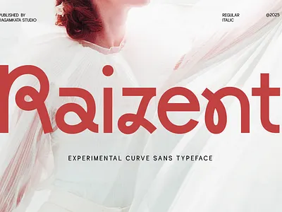 Raizent — A Modern Experimental Curve Sans Display branding creative curved display experimental font fonts graphic design logo modern modern branding sans sans serif typography
