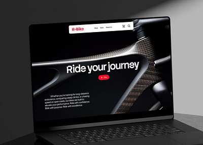 R-Bike - Bike Online Store eCommerce bicycle bike branding dark design ecommerce elementor framer landing mode online page ride shop sport store ui webflow website wordpress