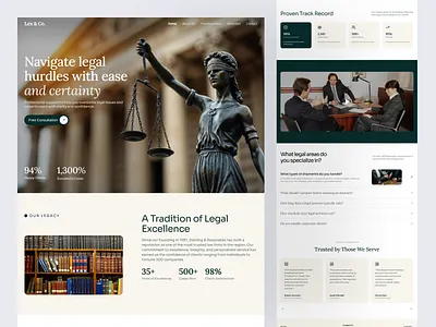 Law Firm Website attorney website corporate law court services criminal law design justice system landing page law firm law practice legal branding legal design legal services legal ui legal website ui ui kit ux website