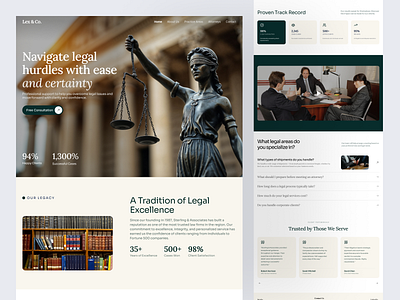 Law Firm Website attorney website corporate law court services criminal law design justice system landing page law firm law practice legal branding legal design legal services legal ui legal website ui ui kit ux website
