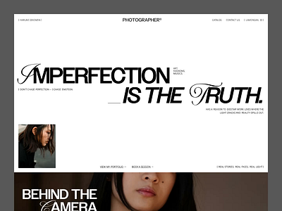 Photographer Portfolio Concept for Narumi 10am design editorial editorial website fariz landing page landingpage minimalist personal website photographer website web web design website