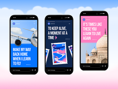 Globe Trail: Travel Service - Social Media brand activation branding design agency graphic design instagram instagram feed layout design marketing social media social media design social media post travel travel agent traveling trip visual branding visual identity