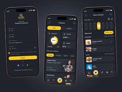 AI Fitness Tracker Mobile App Redesign ai app best app design fitness fitness app fitness mobile app fitness tracker healthcare app mobile app mobile app design online training power apps social media sport sport widget wellnesss workout workout plan workout tracker workout tracking