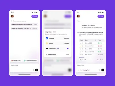 Oryn - AI Mobile Design ai ai assistant ai mobile animation clean design digital graphic design internet mobile mobile design modern motion graphics technology ui uidesign ux uxdesign voice ai voice assistant