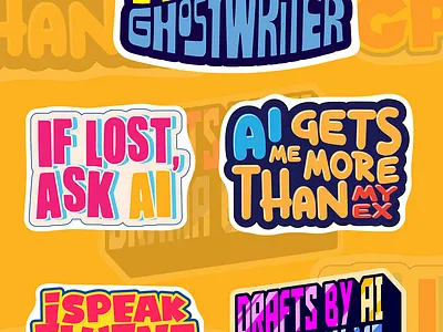ARTIFICIAL INTELLIGENCE - STICKER DESIGN branding graphic design logo