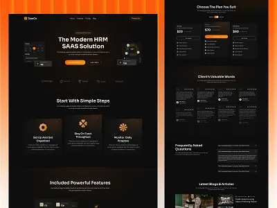 HRM SaaS Website Design digitalproductdesign hrmsaas hrmsystem interfacedesign landingpagedesign management moderndesign pixelean productdesign saas saasdesign saasplatform sahin mia service teammanagement ui uidesign webdesign website for saas websitedesign