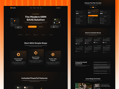 HRM SaaS Website Design digitalproductdesign hrmsaas hrmsystem interfacedesign landingpagedesign management moderndesign pixelean productdesign saas saasdesign saasplatform sahin mia service teammanagement ui uidesign webdesign website for saas websitedesign