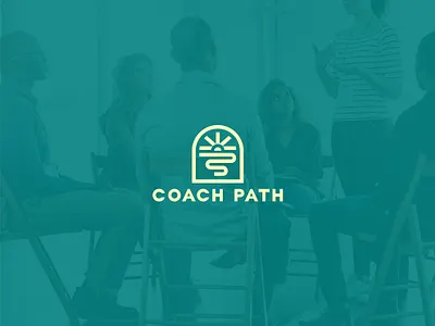 Coach Path: Minimal Sun & Trail Emblem brand identity branding coach coaching design design logo flat graphic design icon illustration logo logo design logos logotype minimalist modern path sun ui unique