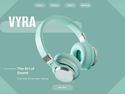 Headphones Landing Page 3d animation branding graphic design ui