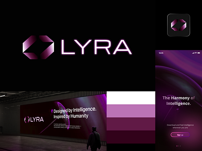 Lyra ai brand brand identity branding company identity logo logo design logomark logotype mark saas tech visual branding visual identity