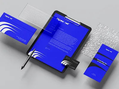 Stationary Design for Hypernet brand asset brand identity branding branding agency branding designer business card envelove flyer card internet service provider isp letterhead logo design logo design agency mark mobile network pen process sign stationary design symbol
