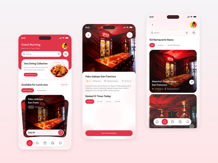 Restaurant Reservation Mobile App UI Design by Md Arafat Rahman on Dribbble