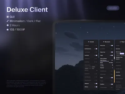 Deluxe Client cheat game gui hack minecraft ui uiux uix ux
