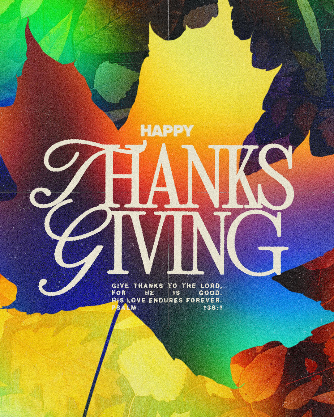 Happy Thanksgiving | Christian Poster christian church editorial design god graphic design lettering poster sermon social media type design