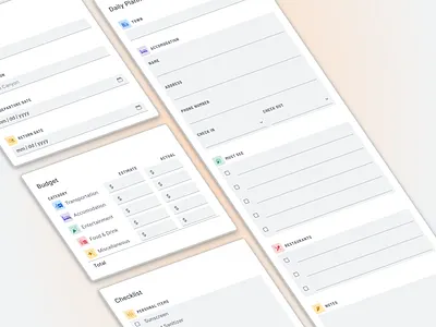 Travel Planner App UI - HTML & CSS budget button checklist css design hotel html itinerary planner responsive schedule table travel ui web