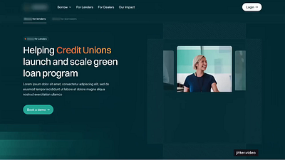 Client's Past Work – Hero animation formal design hero animation hero section jitter landing page