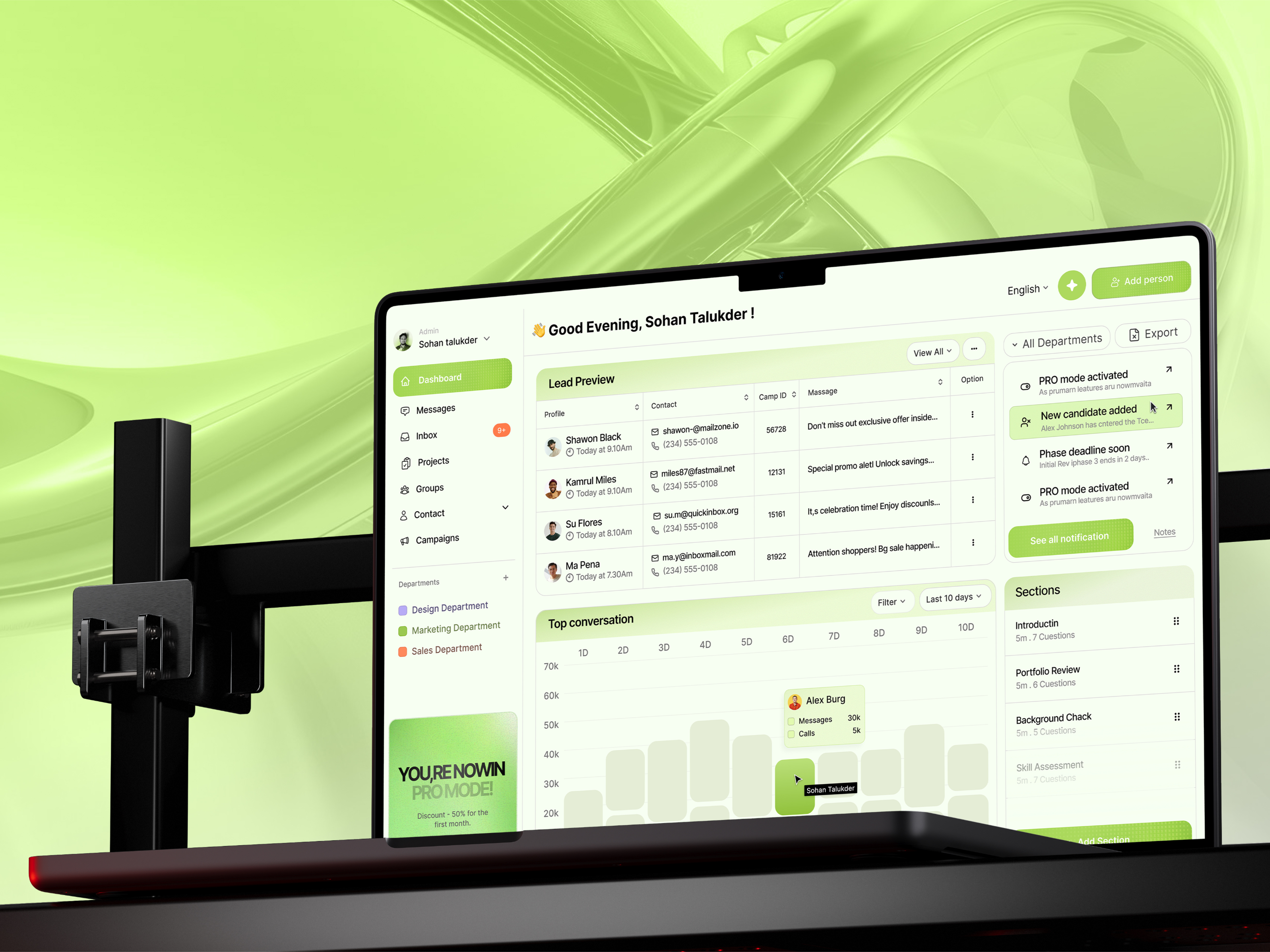 CRM Dashboard Design for Marketing Teams ads analytics b2b business dashboard clean dashboard creative dashboard crm crm dashboard dashboard design dashboard ui marketing dashboard metrics modern dashboard productive dashboard project management dashboard saas dashboard sales dashboard tracking dashboard trending dashboard ui design